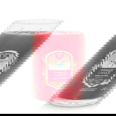 Свещи Yankee Candle Signature Large Jar 2 Wicks Santa On Skis Après Ski Collection Червено | 43493, 1