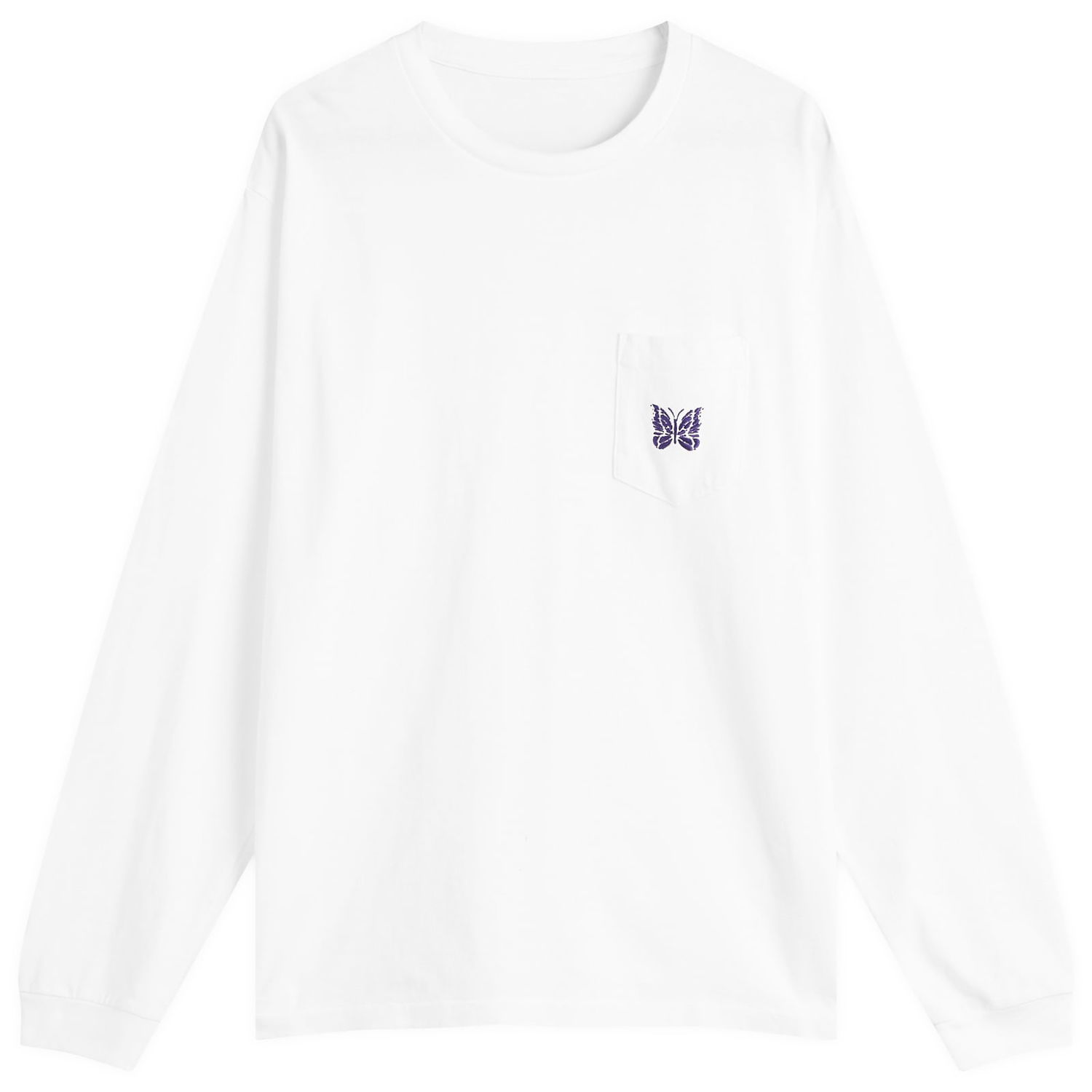 Тениска Needles Long Sleeve Pocket T-Shirt Бяло | RW348-A, 0