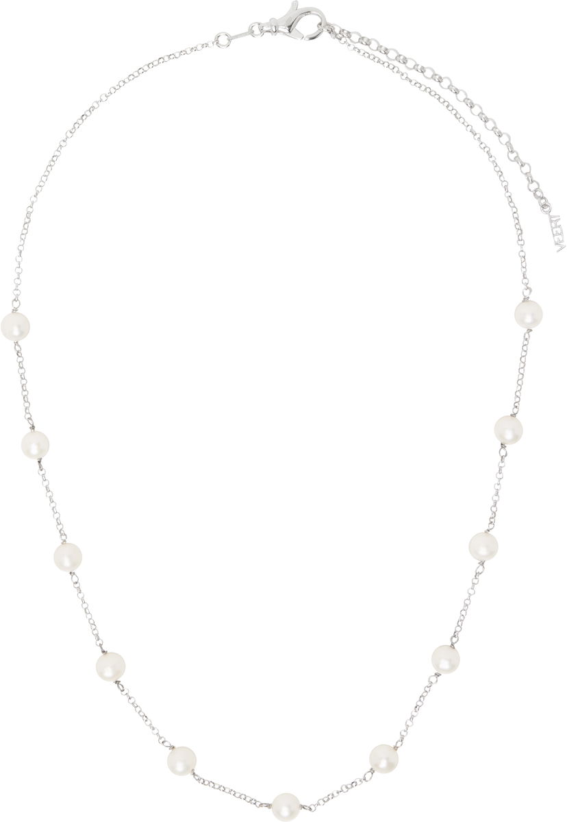 Колие VEERT Pearl Chain Necklace Металик | CA05RH-WG