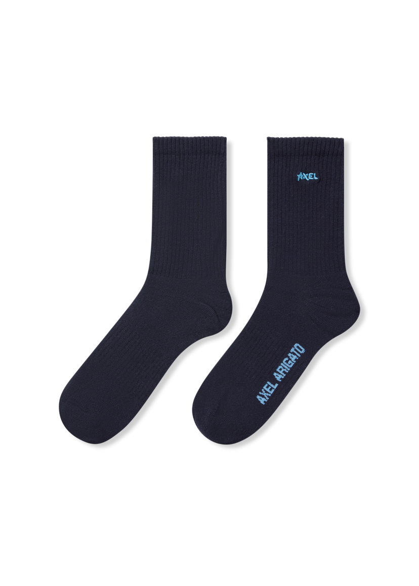 Чорапи AXEL ARIGATO Floral Logo Ribbed Socks Тъмно синьо | X3957001