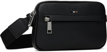 Чанта през рамо BOSS Pebble-Grained Faux-Leather Bag Черно | 50548031, 1