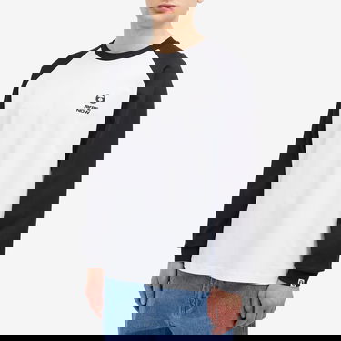Тениска AAPE by A Bathing Ape AAPE Now Raglan Long Sleeve T-Shirt, Large Бяло | AAPLTM1541XXNBKX, 2