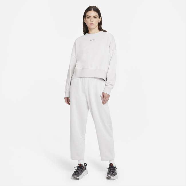 Суитчър Nike Sportswear Collection Essentials Oversized Fleece Crew Бяло | DJ6937-094, 0