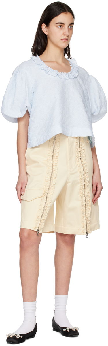 Къси панталони Simone Rocha Simone Rocha Ruffle Cargo Shorts Жълто | 4058 0410, 3