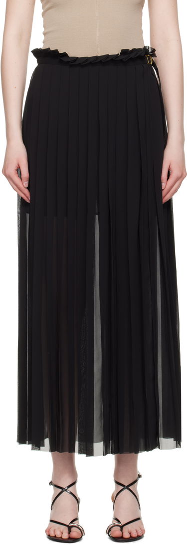 Пола AMI AMI Paris Pleated Midi Skirt Черно | FSK353.PL0027, 0