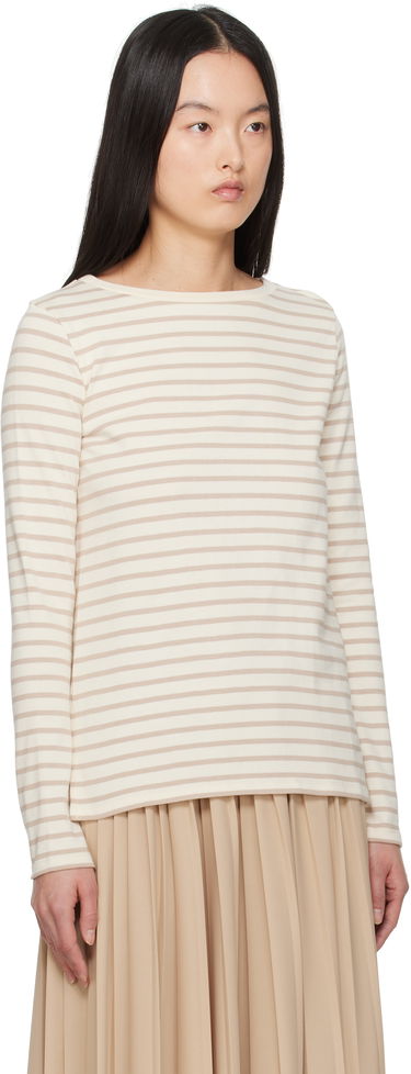 Пуловер Max Mara Weekend Max Mara Erasmo Striped Long Sleeve T-Shirt Бежово | 2515941061600, 1