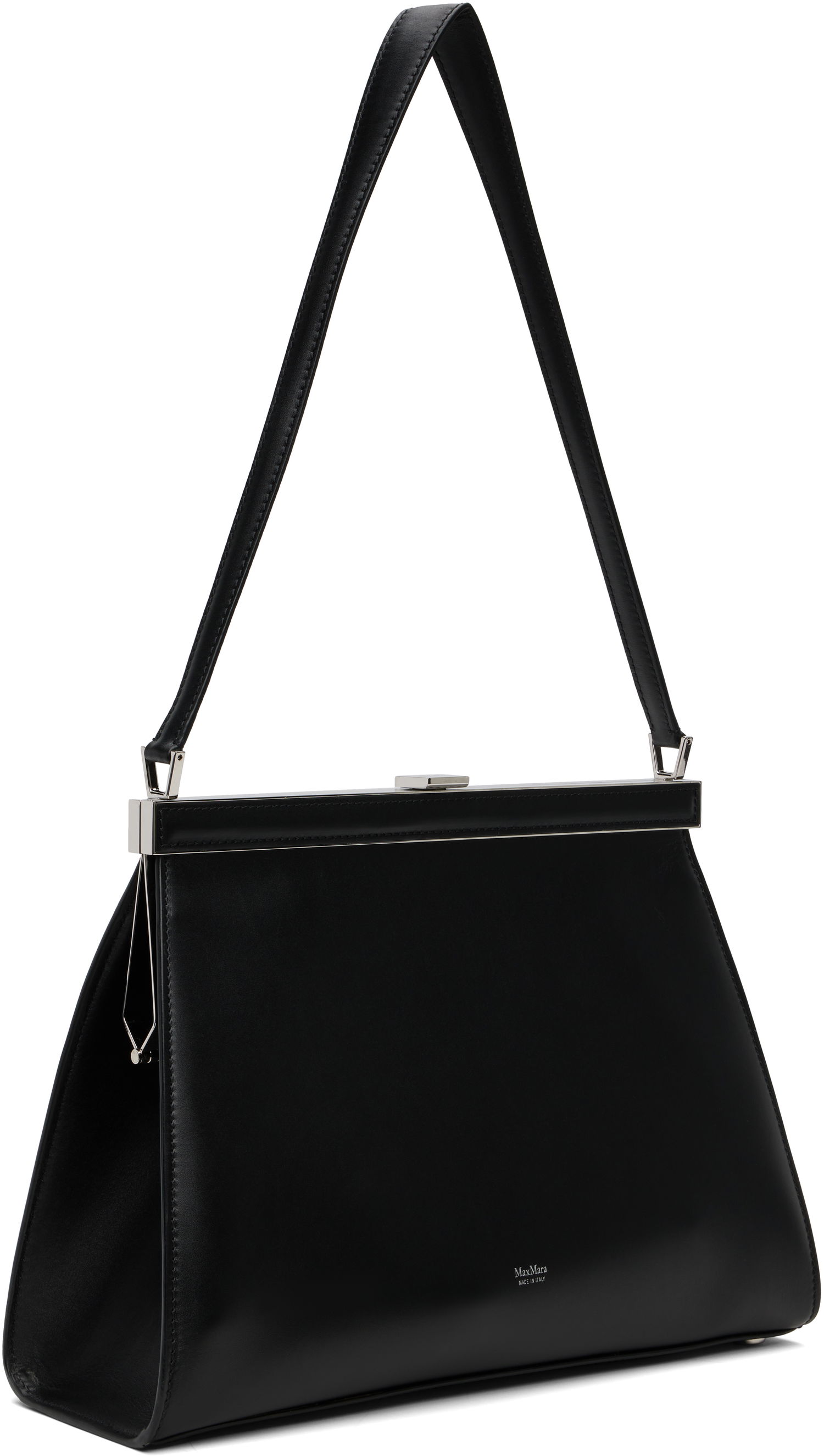 Дамска чанта Max Mara Biancaclasp Leather Frame Bag Черно | 2524516212600, 1