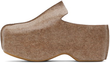 Облекло JW Anderson JW Anderson Laminated Felt Platform Clogs Кафяво | ANM42500D, 2