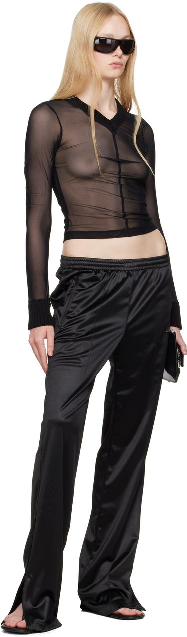 Пуловер Maison Margiela MM6 Maison Margiela Elastic Jersey Mesh Long Sleeve Top Черно | S62NH0039 S24423, 3