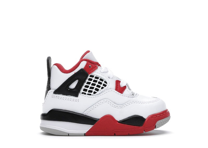 Кецове и обувки Jordan Jordan 4 Retro Fire Red (2020) Бяло | BQ7670-160, 0