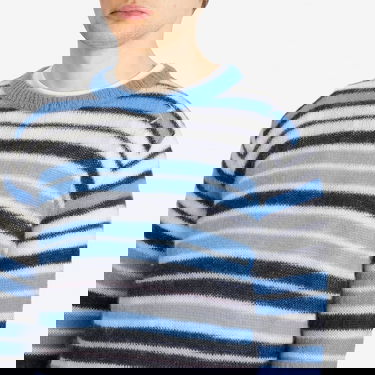 Пуловер Marni Marni Men's Striped Mohair Crew Knit Синьо | GCMG0435Q0-UFU178-STB26, 5