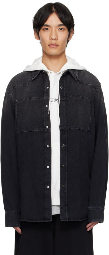Риза Maison Margiela MM6 Maison Margiela Long Sleeve Denim Shirt Черно | SH0DT0031 M30011, 0