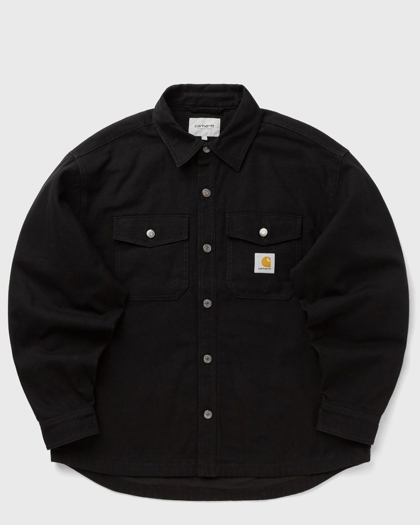 Риза Carhartt WIP Selby Collared Long-Sleeve Button-Up Shirt Jacket with Chest Pockets Черно | I035305-89.XX