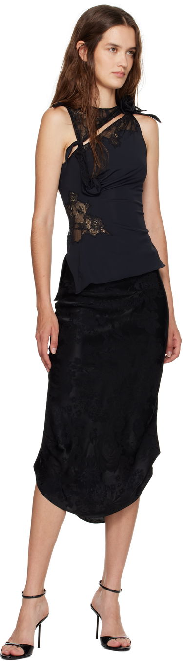 Потник Coperni Coperni Lace Flower Sleeveless Top Черно | COPT97F5021, 3