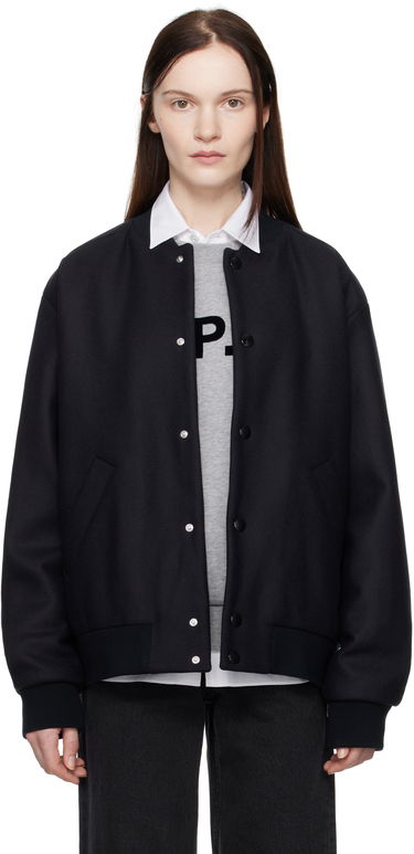Яке бомбър A.P.C. Wool Bomber Jacket Тъмно синьо | WVBDE-M02974, 0