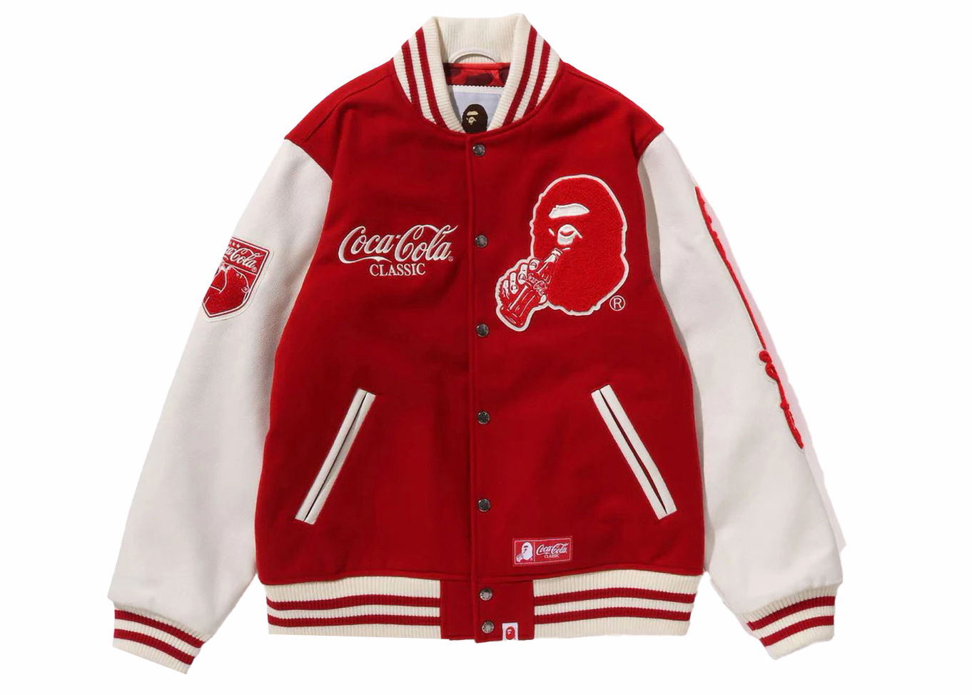 Яке BAPE BAPE x Coca-Cola Varsity Jacket Red Червено | 1J73-141-905, 0
