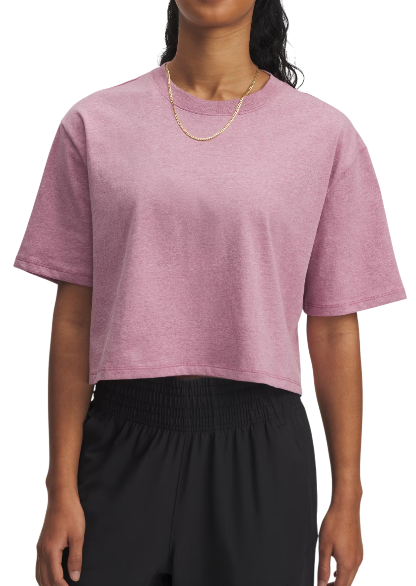 Съкратен топ Under Armour Under Armour Rival Short Sleeve T-Shirt Розово | 1389721-659, 0