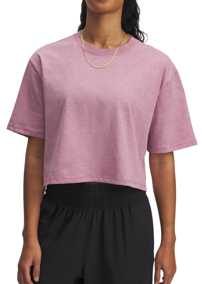 Съкратен топ Under Armour Under Armour Rival Short Sleeve T-Shirt Розово | 1389721-659