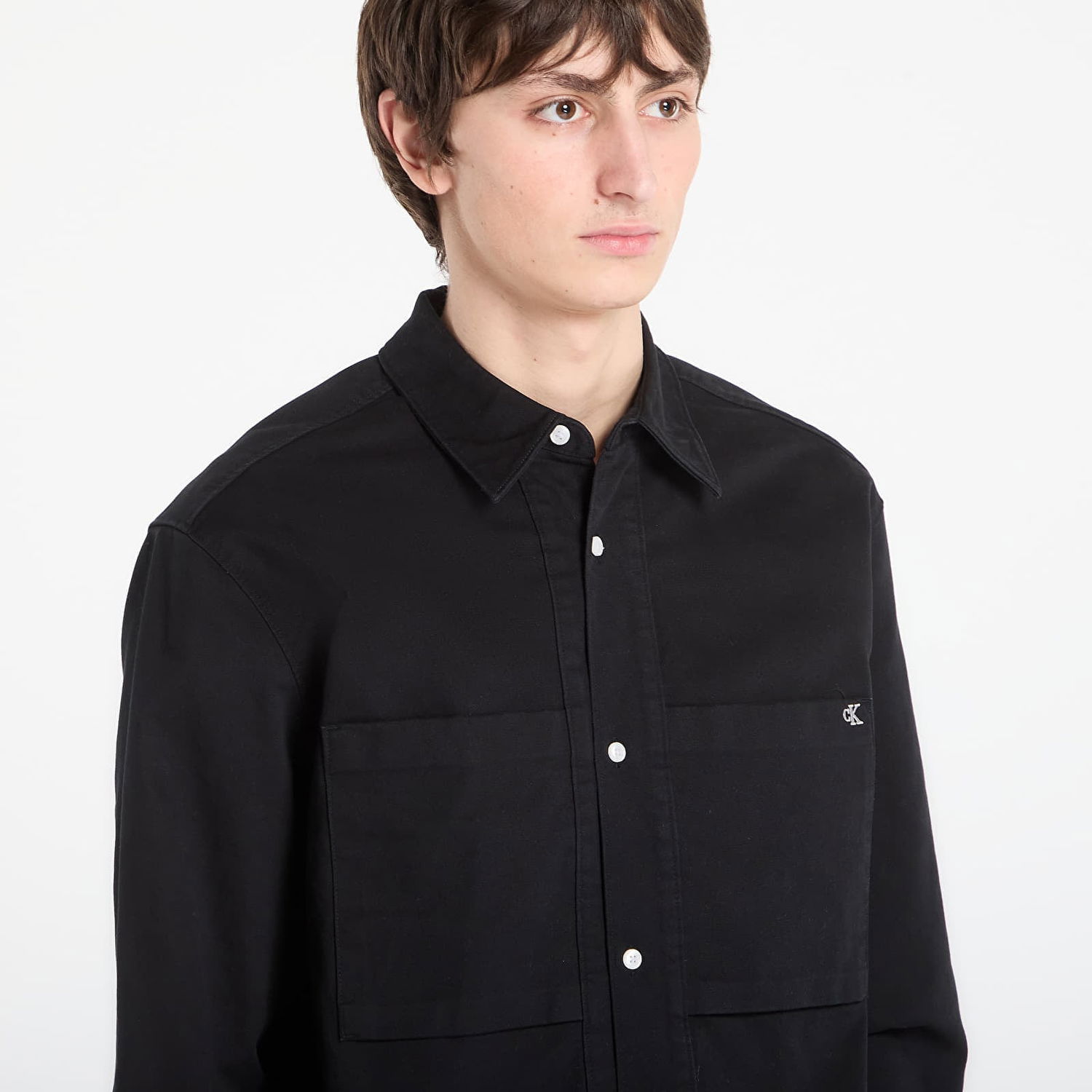 Риза CALVIN KLEIN Long Sleeve Cotton Twill Relaxed Shirt Черно | LV04RE111G UB1, 1