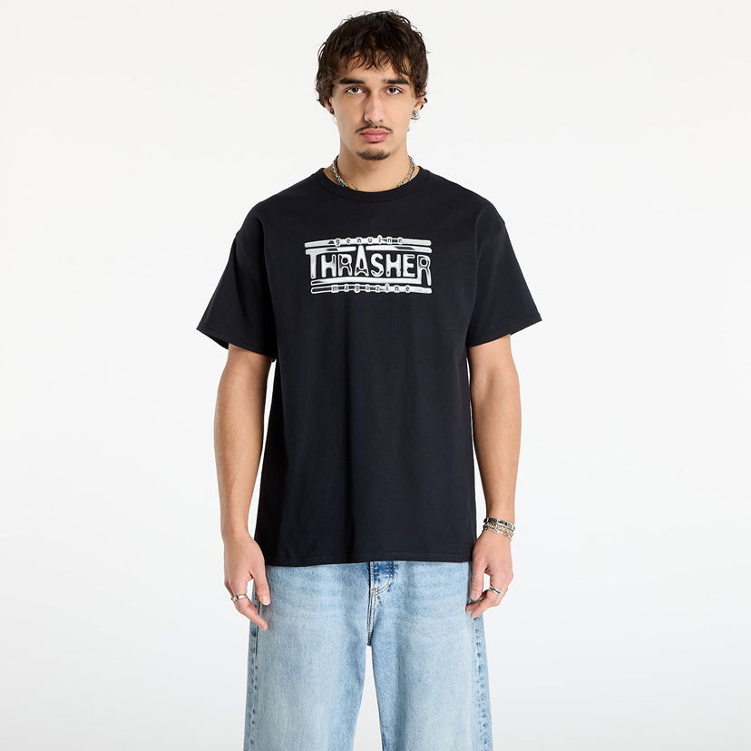 Тениска Thrasher Thrasher Chrome Genuine T-Shirt Черно | 145761