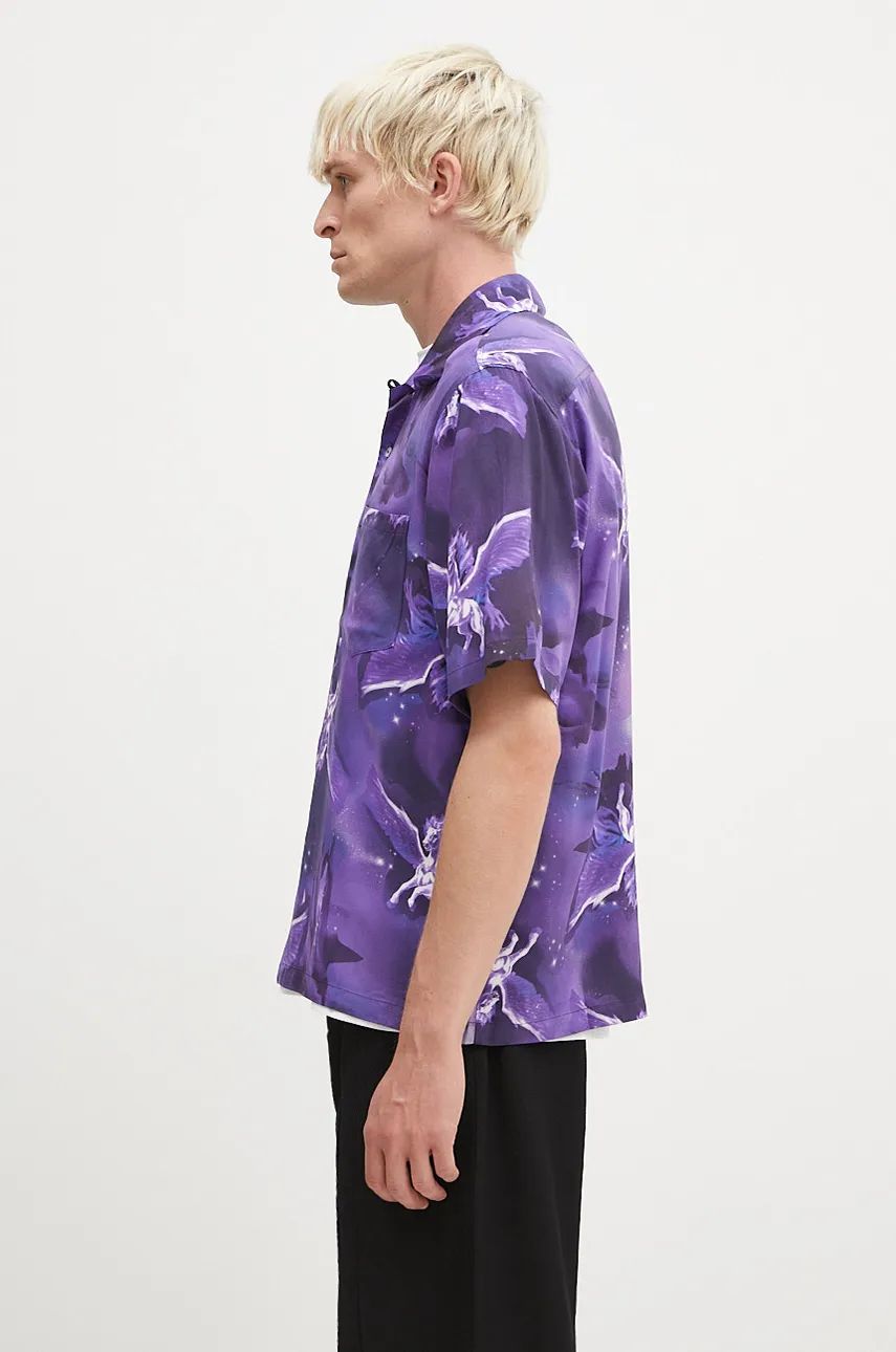 Риза Aries Aries Pegasus Hawaiian Relaxed Shirt With Classic Collar Лилаво | AR4010402, 1