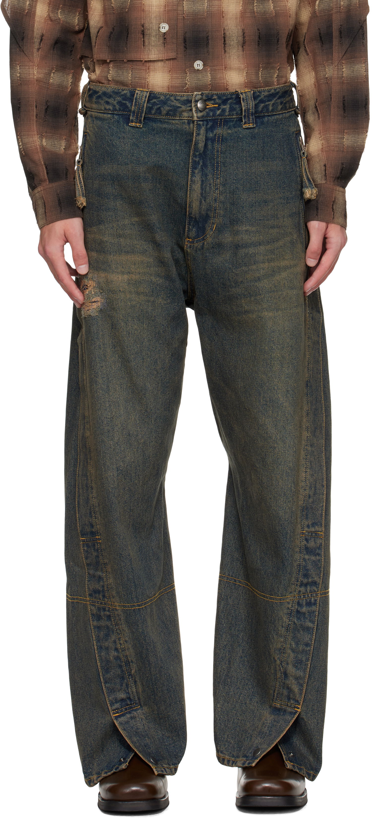 Дънки Andersson Bell Andersson Bell Twisted Zipper Pocket Jeans Синьо | apa841u, 0