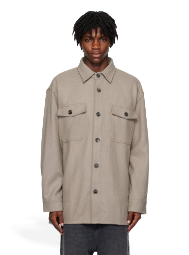 Риза AMI Pocket Shirt Бежово | UJK226.WV0016