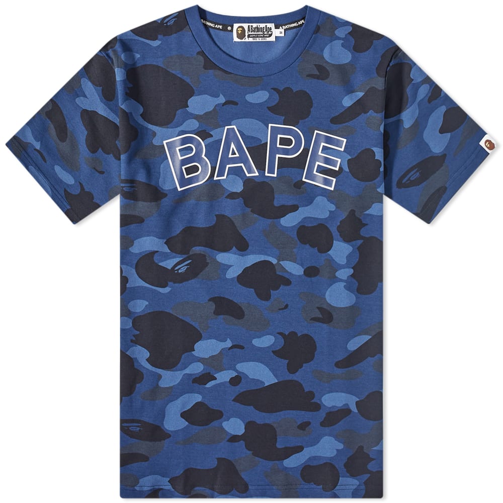 Тениска BAPE A Bathing Ape Color Camo Tee Тъмно синьо | 001CSI801003M-NVY, 0