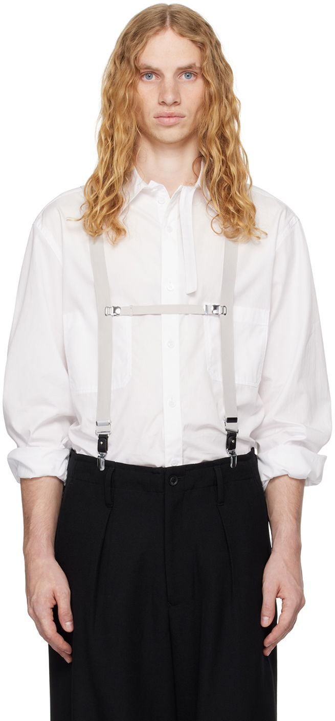 Колани Yohji Yamamoto Suspenders 2Way Бяло | HO-Q01-971