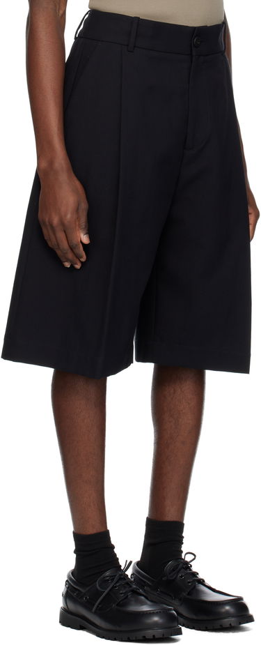 Къси панталони Studio Nicholson Studio Nicholson Fowld Wide-Leg Shorts Черно | FOWLD SNM - 1187, 1