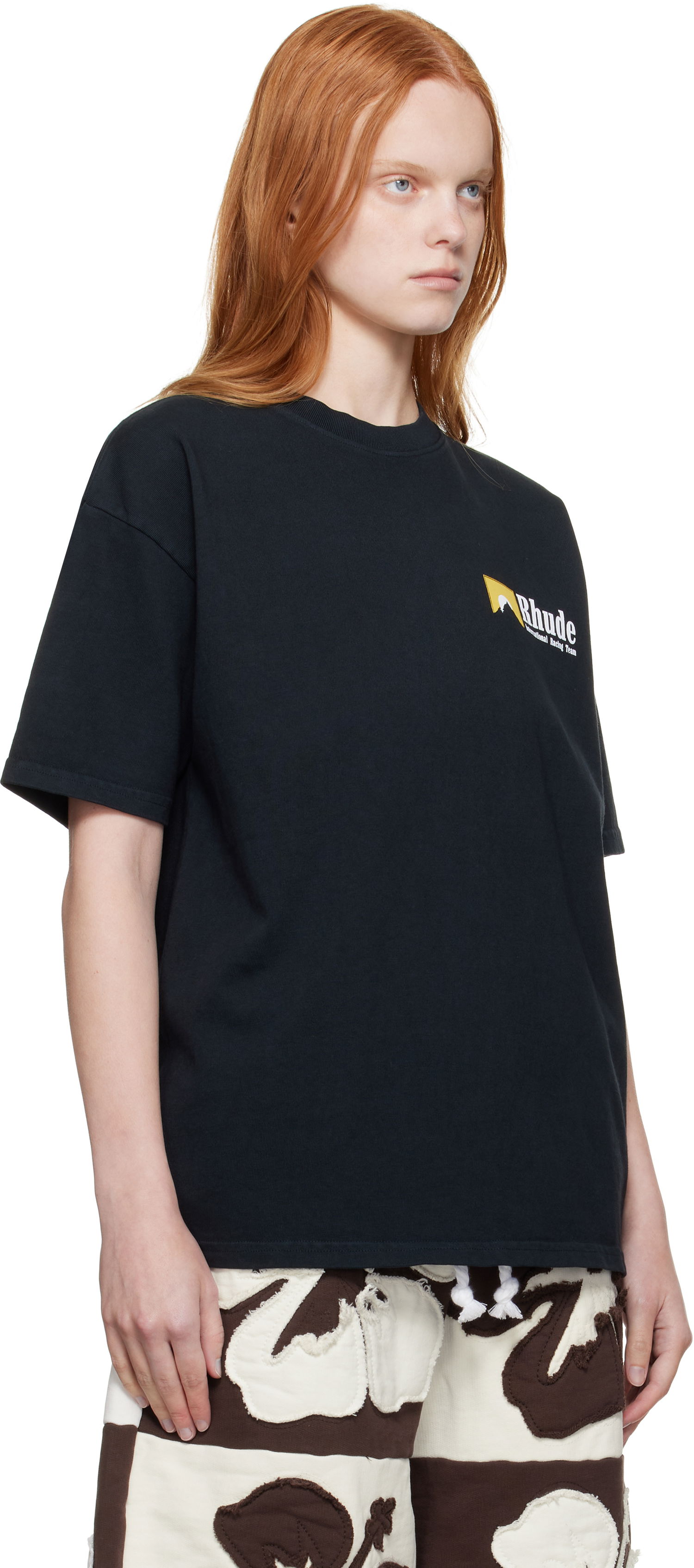 Тениска Rhude Rhude 'International Racing' Logo T-Shirt Черно | RHPF25TT10012, 1