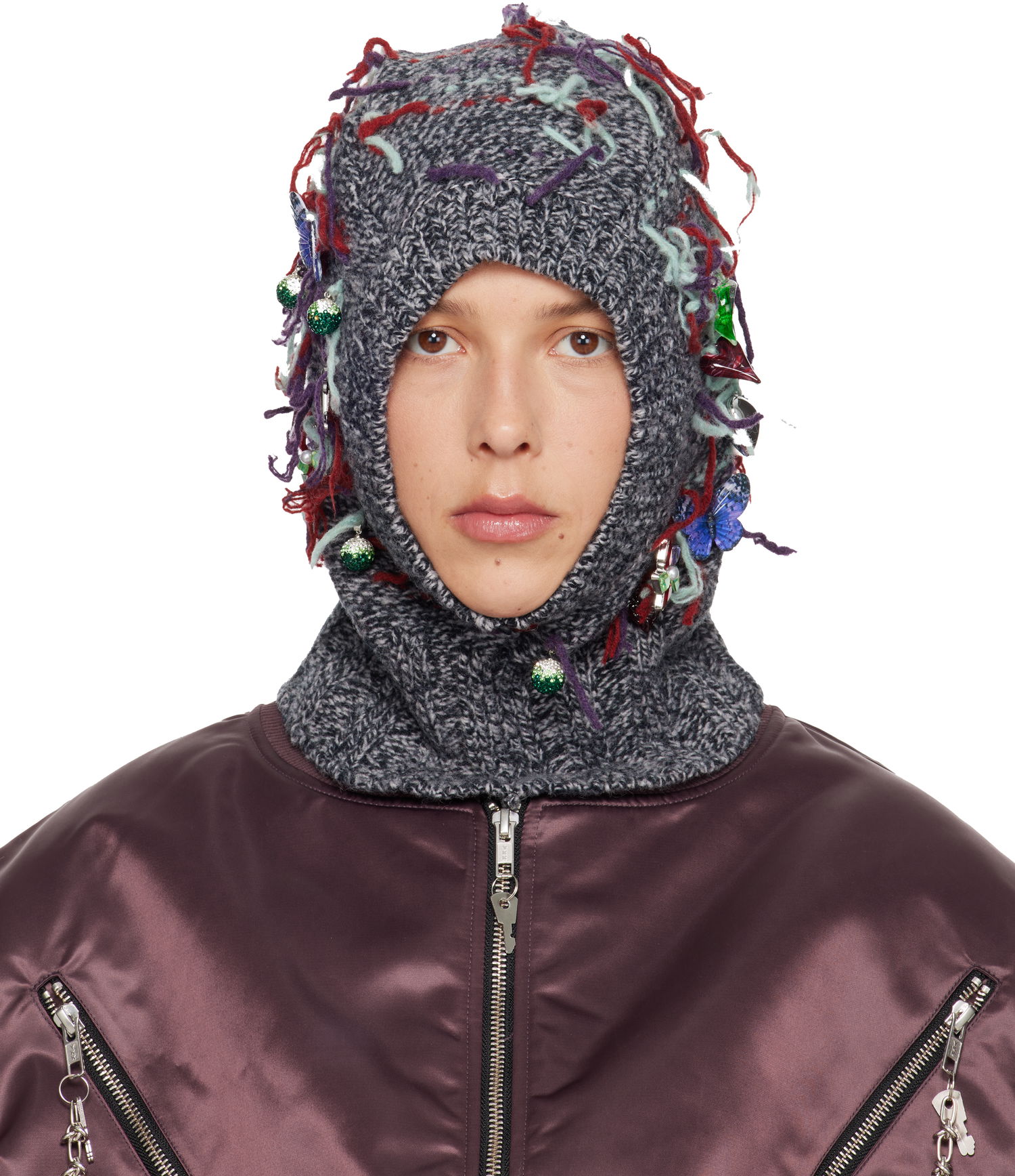 Шапка Chopova Lowena Washed Up Knitted Embellished Balaclava Многоцветен | 6715, 0