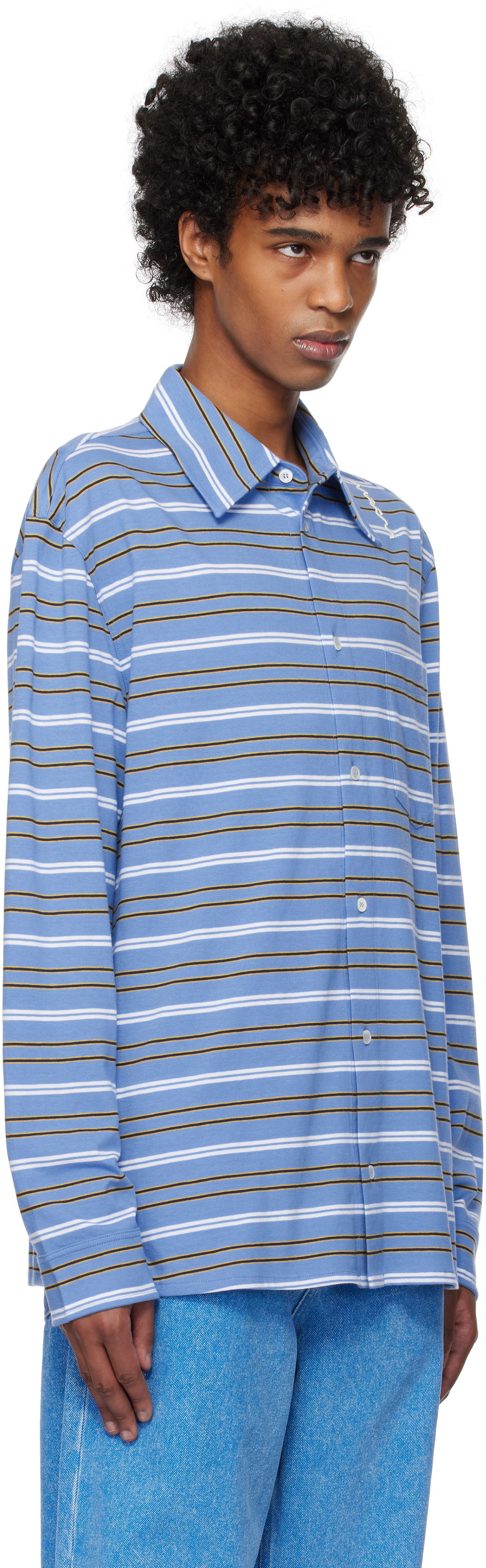 Поло тениска Marni Long Sleeved Striped Polo Многоцветен | POMU0042S0 UTC452, 1