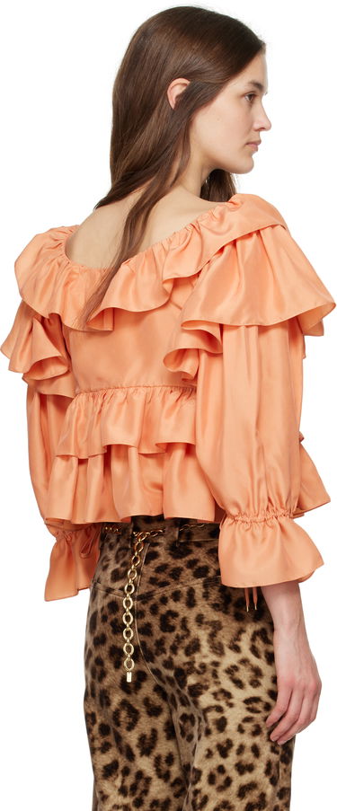 Риза CHLOÉ Chloé Cropped Ruffle Blouse Оранжево
 | CH25SHT16314, 2