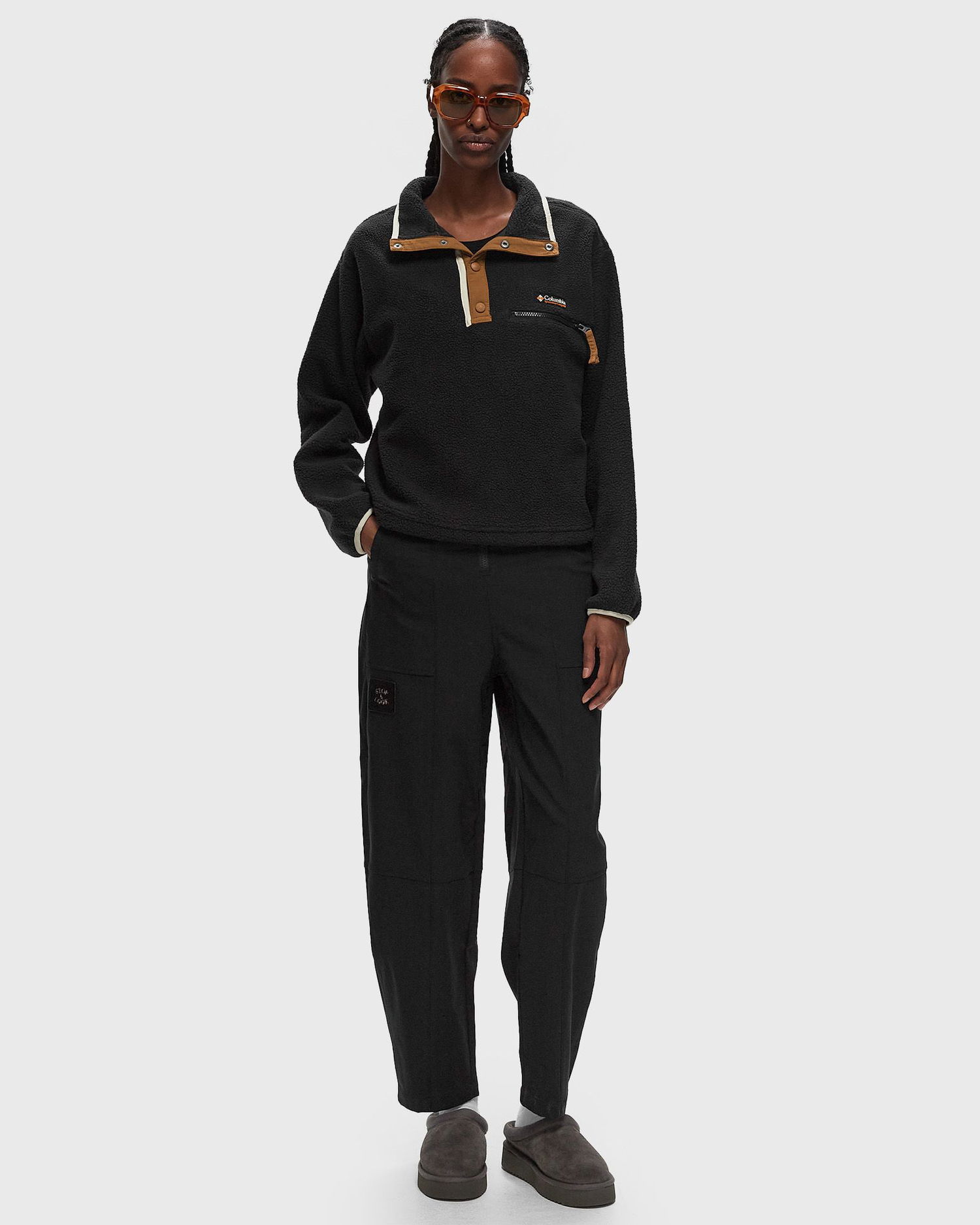 Суитчър Columbia Helvetia II Cropped Half Zip Sweatshirt Черно | 2092231010, 1