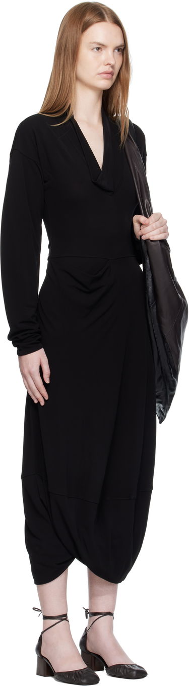 Pокля LEMAIRE LEMAIRE V Neck Maxi Dress Червено | DR1127 LJ1040, 4