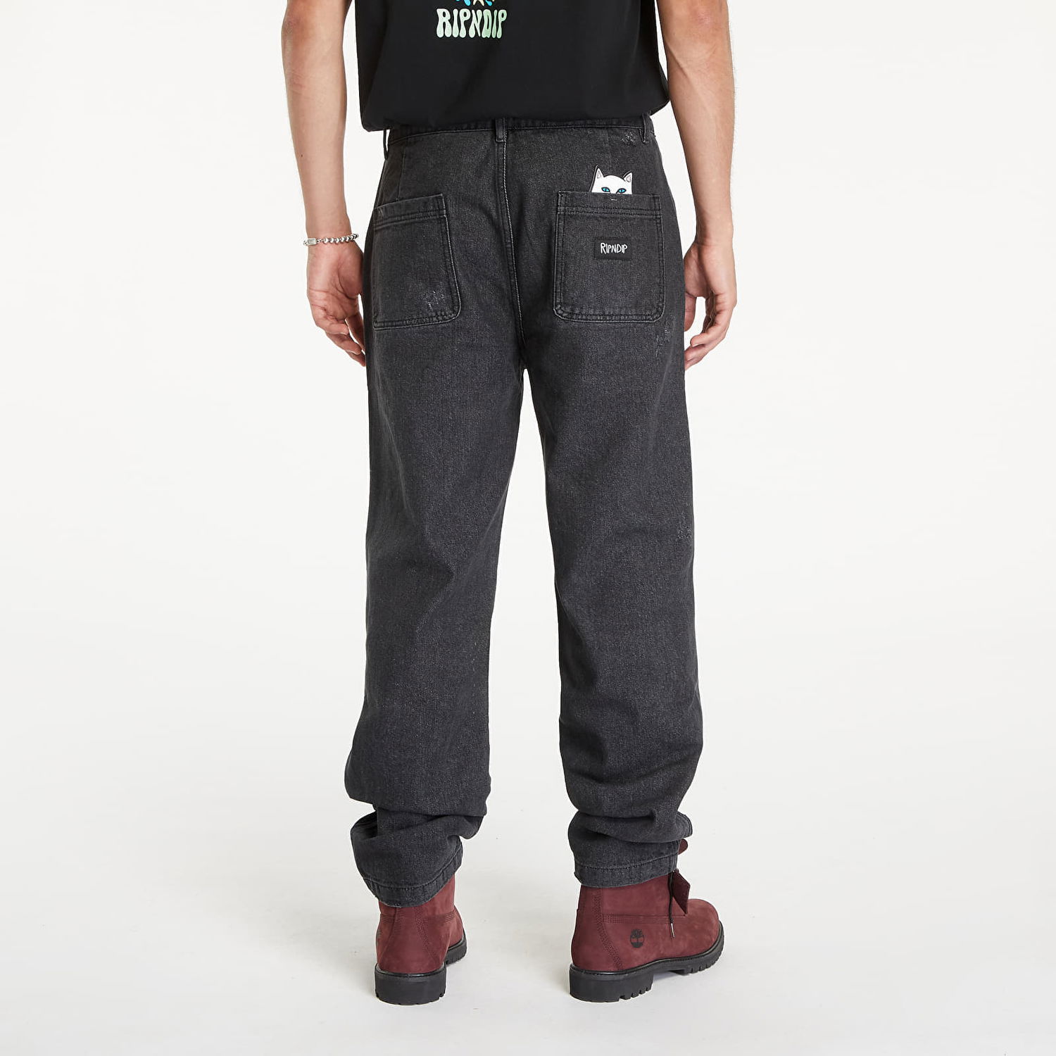 Дънки RIPNDIP Rockstar Distressed Denim Pants Black Черно | RNDSUM24115, 1