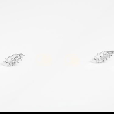 Обеци GUESS Lily Crystal Flower Stud Earrings Металик | JUBE05108JWRH-SILVER, 0