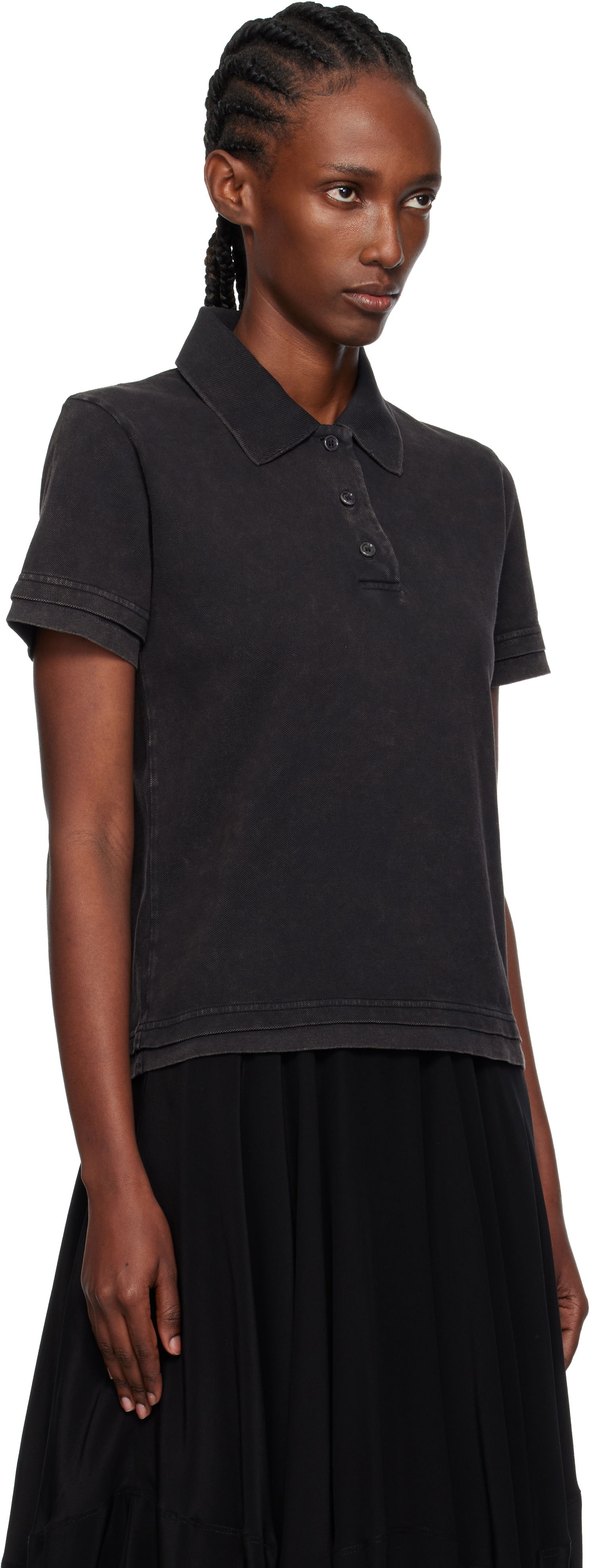 Поло тениска JW Anderson JW Anderson Layered Short Sleeve Polo Черно | JO0277-PG1808, 1