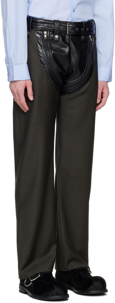 Карго панталони Martine Rose Martine Rose Zip Chap Tailored Trousers Зелено | 360WT10414, 1
