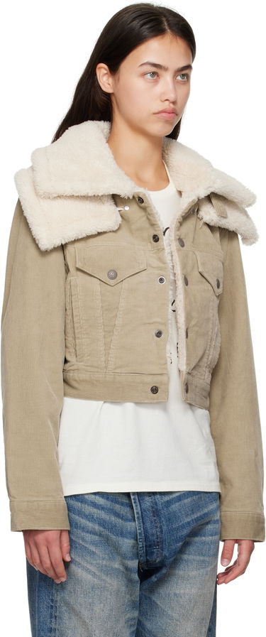 Яке R13 R13 Sherpa Trucker Jacket Бежово | R13WD181-D333A, 1