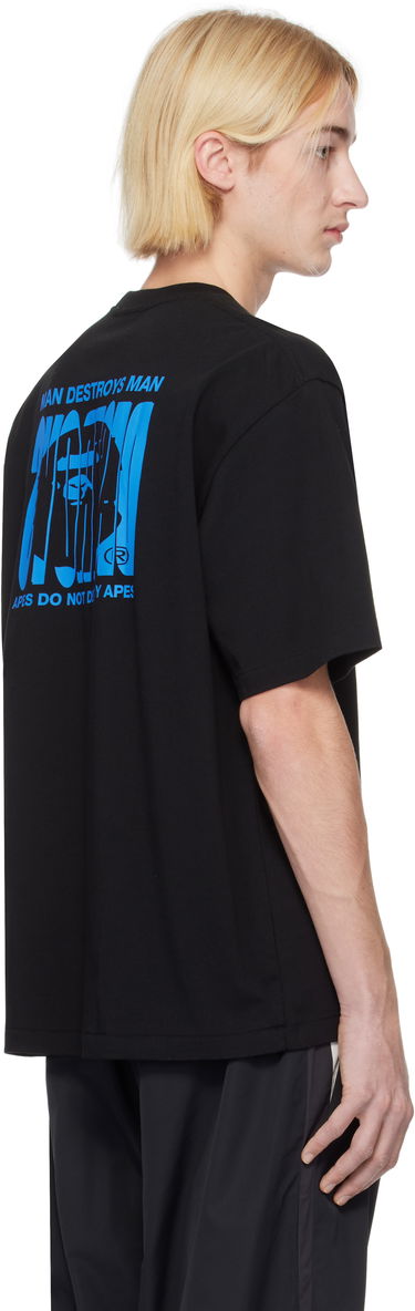 Тениска BAPE Relaxed Fit Logo T-shirt Черно | 001TEK801319M, 2