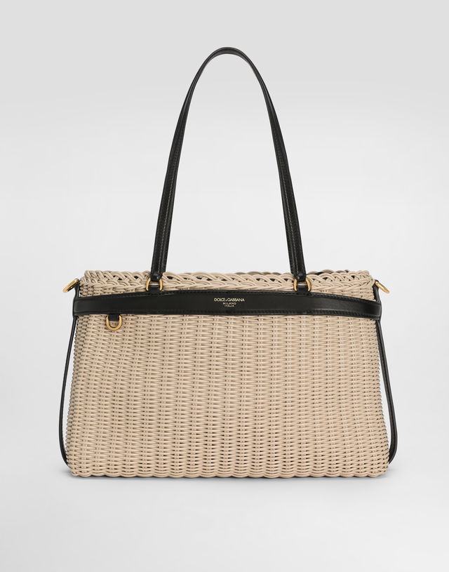 Dolce & Gabbana Carla Wicker Tote Bag