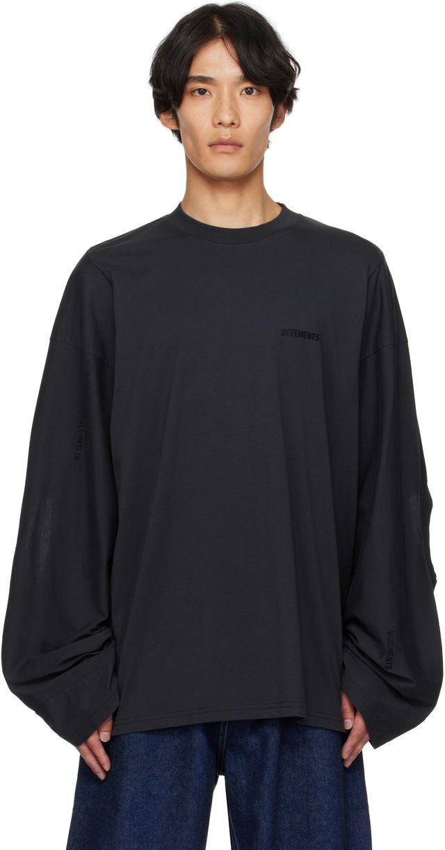 VETEMENTS Logo Cut-Up Longsleeve T-Shirt