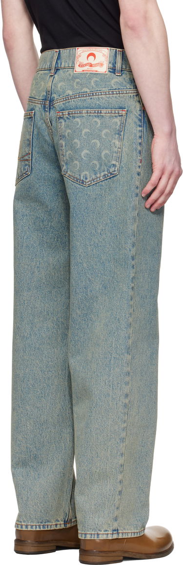 Дънки Marine Serre Marine Serre Moon Laser Baggy Jeans Синьо | MPA070A CDEN0003, 2