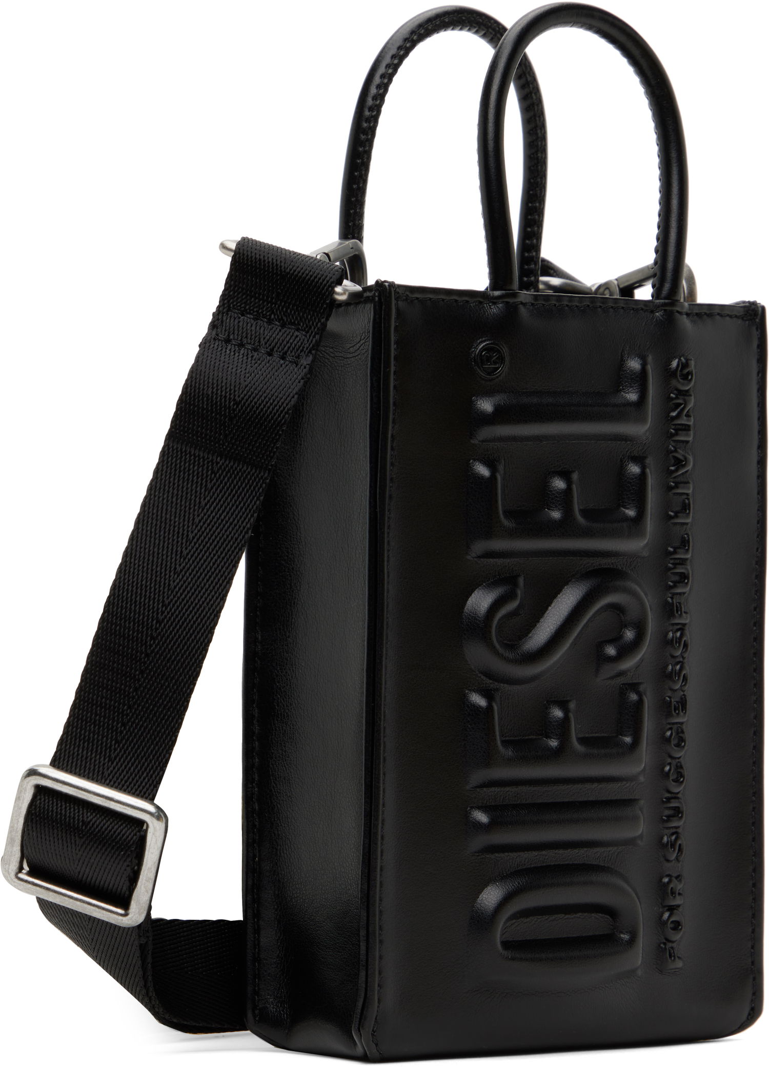 Голяма пазарска чанта Diesel 3D Shopper Mini Tote Bag Черно | X09930 P5184, 1