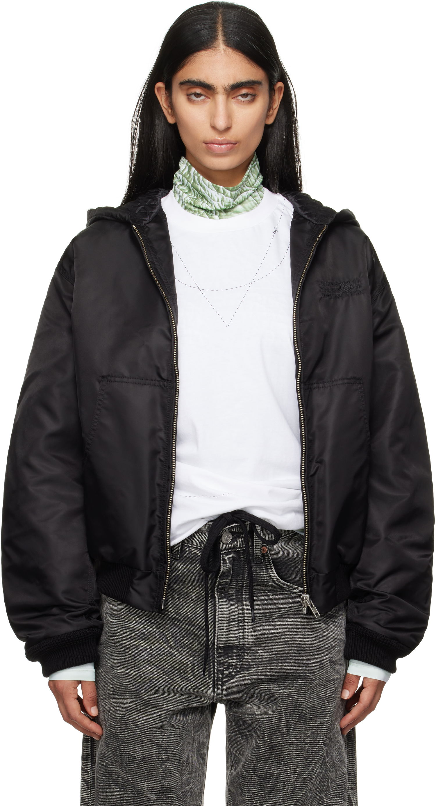 Яке бомбър Maison Margiela MM6 Maison Margiela Sport Bomber Jacket Черно | S62AN0128 S53984, 0