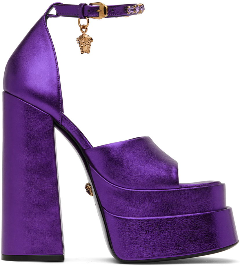Кецове и обувки Versace Versace Medusa Aevitas Platform Sandals Лилаво | 1007717_1A04280_1LD2V