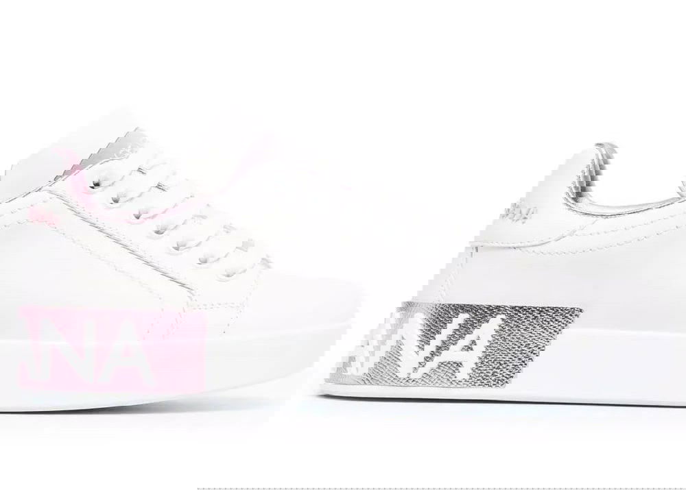 Кецове и обувки Dolce & Gabbana Portofino White Metallic Pink W Бяло | CK1544AX61587587, 0
