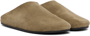 Кецове и обувки The Row The Row Hudson Suede Slide Loafers Зелено | F1705-L302, 3